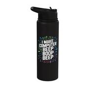 I Make Computer Beep Boop Beep Network Engineer Stainless Steel Insulated Water Bottle
