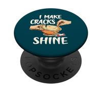 I Make Cracks Shine Japanese Pottery Art Kintsugi Artist PopSockets Adhesive PopGrip