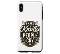 I Make Knotty People Cry Funny Massage Therapist Graphic Case for iPhone XS Max