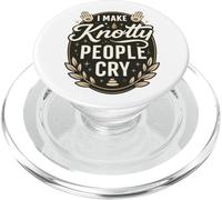 I Make Knotty People Cry Funny Massage Therapist Graphic PopSockets PopGrip for MagSafe