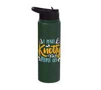 I Make Knotty People Cry Masseuse Physio Massage Therapist Stainless Steel Insulated Water Bottle