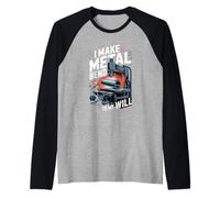 I Make Metal Bend to My Will Blacksmith Raglan Baseball Tee