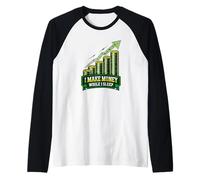I Make Money While I Sleep Stock Market Dividends Raglan Baseball Tee