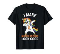 I Make Multiple Sclerosis Look Good Dabbing Unicorn Warrior T-Shirt
