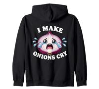 I Make Onions Cry Funny Chef Kitchen Cooking Pun Foodie Cook Zip Hoodie