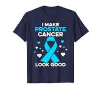 I Make Prostate Cancer Look Good Prostate Cancer Warrior T-Shirt, Men, Navy Blue, XX-Large