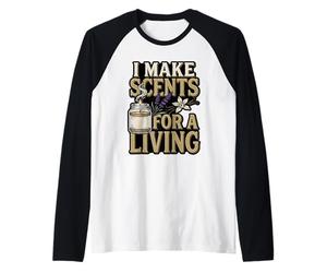 I Make Scents for A Living Candle Making Business Raglan Baseball Tee