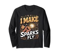 I Make Sparks Fly Electrician Electrical Sparky Long Sleeve T-Shirt