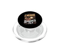I Make Sparks Fly Electrician Electrical Sparky PopSockets PopGrip for MagSafe