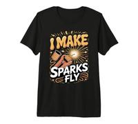 I Make Sparks Fly Electrician Electrical Sparky Premium T-Shirt