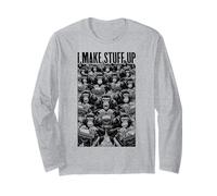I Make Stuff Up Vintage Typewriter Writer Author Monkeys Long Sleeve T-Shirt