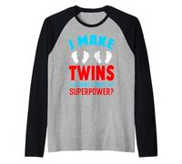I Make Twins What's Your Superpower? Raglan Baseball Tee