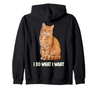 I Make What I Want Funny Orange Tabby Cat Lovers Mom Dad Zip Hoodie