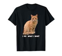 I Make What I Want Funny Orange Tabby Cat Lovers T-Shirt