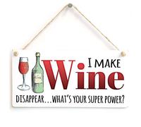 I Make Wine Disappear… What’s Your Super Power? - Stylish Wine Sign