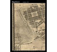 I MAPS John Rocques New Map of London 1746 - Mayfair - A2 Size - 42 x 59.4 cm - Paper Laminated