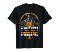 I Married My Camping Buddy Camper Adventure Outdoor T-Shirt