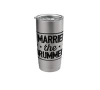 I Married The Drummer Drumming Drums Drumset Rock Metal Stainless Steel Insulated Tumbler