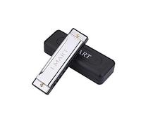 I-MART Blues Harmonica, 10 Hole Key of C Diatonic Harmonica, Easy to Play for Beginners, with Case (Sliver)