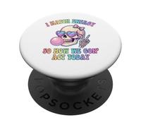 I Match Energy So How We Gon Act Today Cute gothic Skeleton PopSockets Adhesive PopGrip