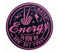 I Match Energy So How We Gon' Act Today Morale Patch 3 Inches Funny Skekeleton Funny Positive, Mental Health, Hook and Loop Embroidered Patches for Backpack Dog Harness, Military Style Tactical Gifts