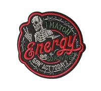 I Match Energy So How We Gonna Act Today Patch Hook and Loop Tactical Morale Applique Embroidery Patches 3" Funny Skeleton Embroidered Fabric Badges for Trucker Hats Backpack Bag Vest Clothes Gym