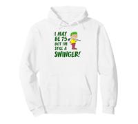 I May Be 75 But I'm Still A Swinger (Golfer) 75th Birthday Pullover Hoodie