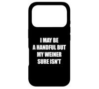 I May Be A Handful But My Weiner Isn't Funny Joke Rude Pun Case for iPhone 17 Pro