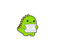 I May Be A Tiny Dino But I Believe In You Keep Roaring Forward You’re Dino-mite, Cute Dinosaur Inspirational Enamel Pin, Motivational Quote Pin Brooch, Positivity Encouragement Brooch Badge, Positive