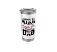 I May Be A Veteran But My Biggest Flex is Being A Dad Stainless Steel Insulated Tumbler