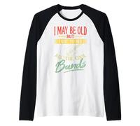 I May Be Old But I Got to See All The Cool Bands Guitarist Raglan Baseball Tee