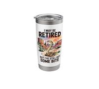 I May Be Retired Still Got Some Bite Rattlesnake Stainless Steel Insulated Tumbler