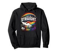 I May Be Straight But Not Hate Funny Joke Proud LGBT Flag Pullover Hoodie