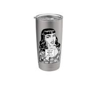 I May Be Wrong But I Doubt It Sarcastic Vintage Pop Art Girl Stainless Steel Insulated Tumbler