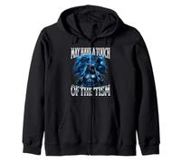 I May Have a Touch of the Tism Alpha Male Wolf Meme Zip Hoodie