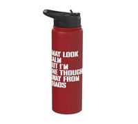 I May Look Calm But I'm One Thought Away from Chaos Stainless Steel Insulated Water Bottle