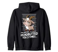 I May Look Calm but in My Head Funny Goat Zip Hoodie