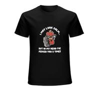 I May Look Calm Funny Rude Chicken Men's T-Shirt Feel Soft Black