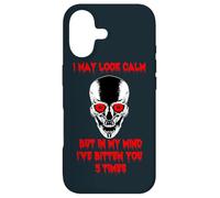 I May Look Calm Skull Head Skull Halloween Case for iPhone 17