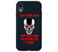 I May Look Calm Skull Head Skull Halloween Case for iPhone XR