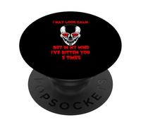 I May Look Calm Skull Head Skull Halloween PopSockets Adhesive PopGrip