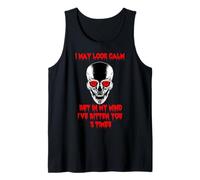 I May Look Calm Skull Head Skull Halloween Tank Top