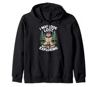 I May Look Lost But I'm Just Exploring Kids Zip Hoodie