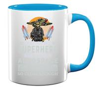 I May Not Be A Superhero But I'm an Aerospace Engineer So Close Enough Ceramic Tea Coffee Mug Light Blue