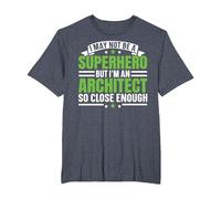 I May Not Be A Superhero But I'm an Architect Architecture T-Shirt, Men's Big and Tall, Heather Blue, 2X Tall