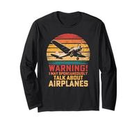I May Spontaneously Talk About Airplanes Flying Airline Long Sleeve T-Shirt