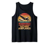 I May Spontaneously Talk About Airplanes Flying Airline Tank Top