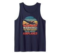 I May Spontaneously Talk About Airplanes Flying Airline Tank Top