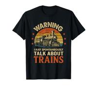 I May Spontaneously Talk About Trains Vintage Locomotive T-Shirt