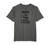 I Meditate, I Do Yoga, I Still Want to Smack People T-Shirt, Men's Big and Tall, Asphalt, 2X Tall